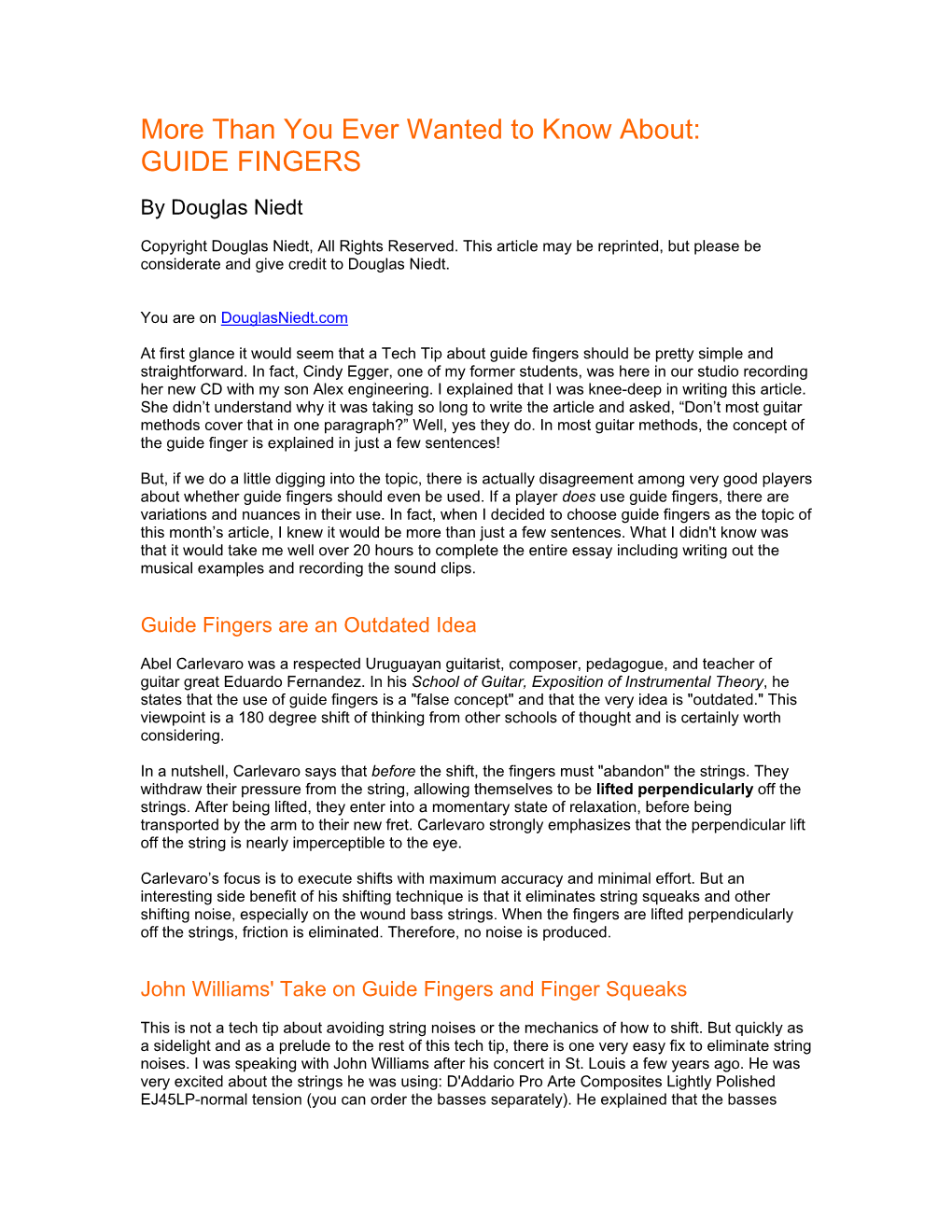More Than You Ever Wanted to Know About: GUIDE FINGERS