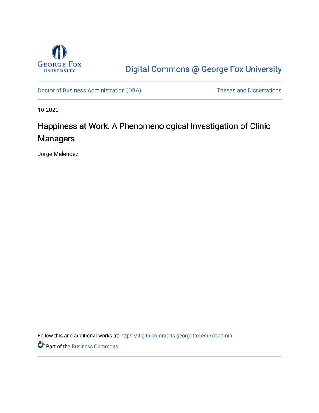 A Phenomenological Investigation of Clinic Managers