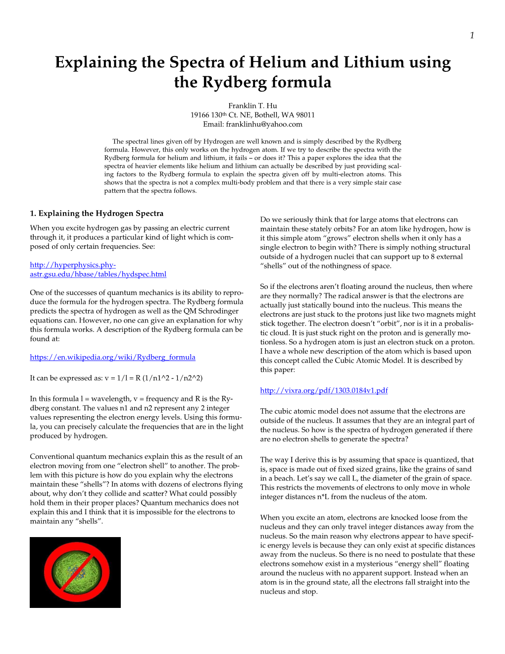 Explaining the Spectra of Helium and Lithium Using the Rydberg Formula