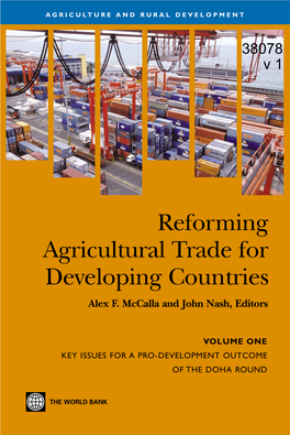 Reforming Agricultural Trade for Developing Countries Alex F