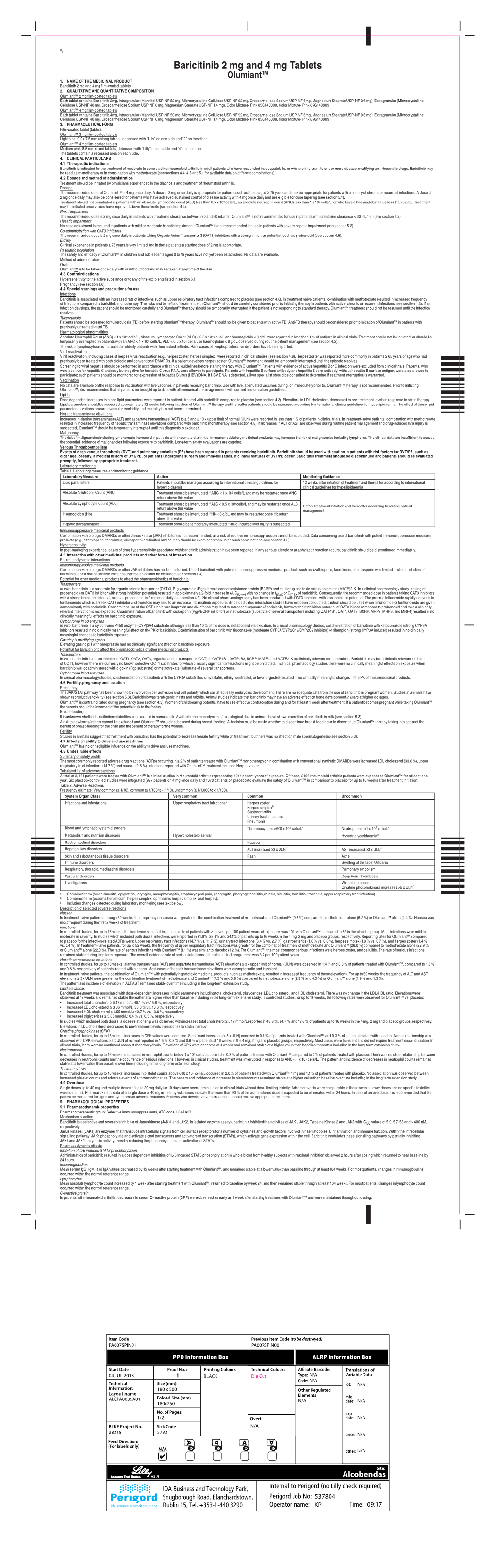 Baricitinib 2 Mg and 4 Mg Tablets