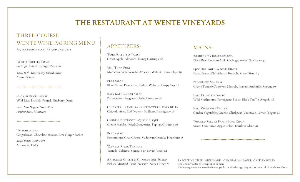 The Restaurant at Wente Vineyards