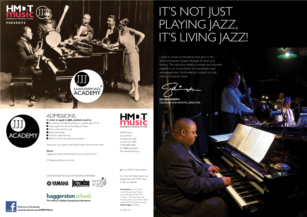 It's Not Just Playing Jazz, It's Living Jazz!