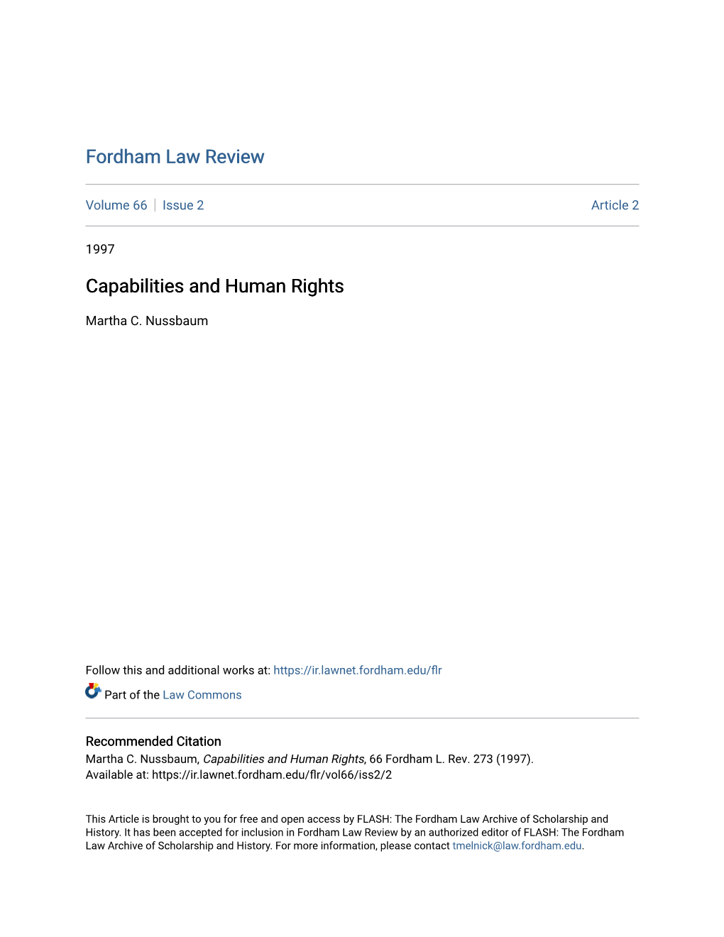 Capabilities and Human Rights