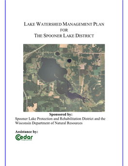 Lake Watershed Management Plan for the Spooner Lake District