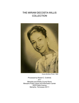 The Miriam Decosta-Willis Collection