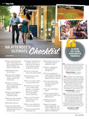 ULTIMATE Checklist an ATTENDEE's