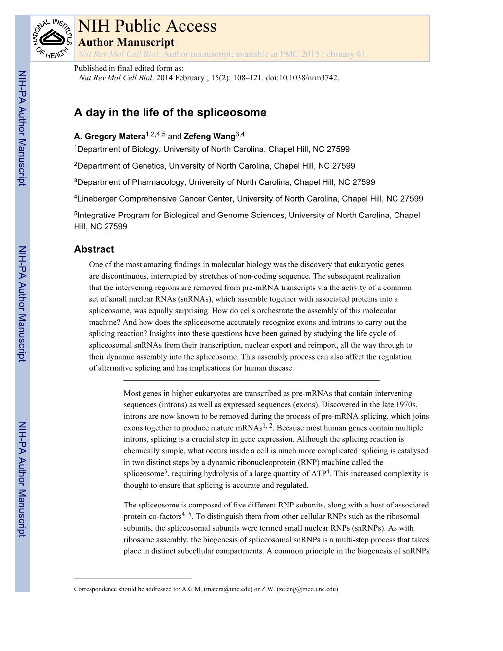 NIH Public Access Author Manuscript Nat Rev Mol Cell Biol