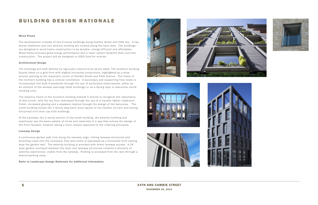 Building Design Rationale