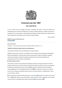 Criminal Law Act 1967