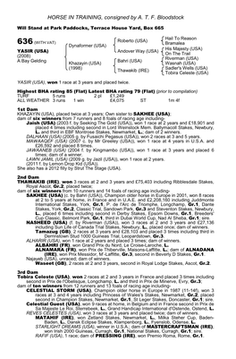 HORSE in TRAINING, Consigned by A. T. F. Bloodstock