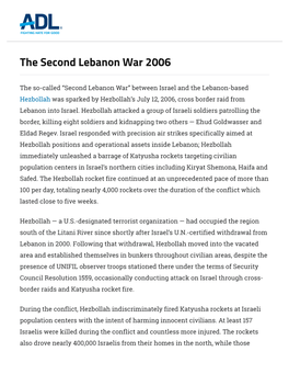 The Second Lebanon War 2006