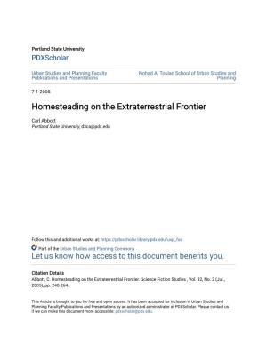 Homesteading on the Extraterrestrial Frontier