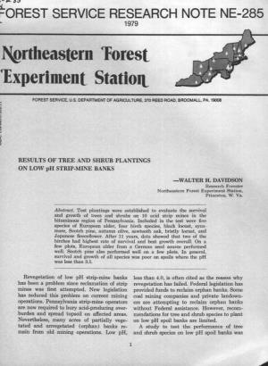 Forestservice Research Note Ne-285