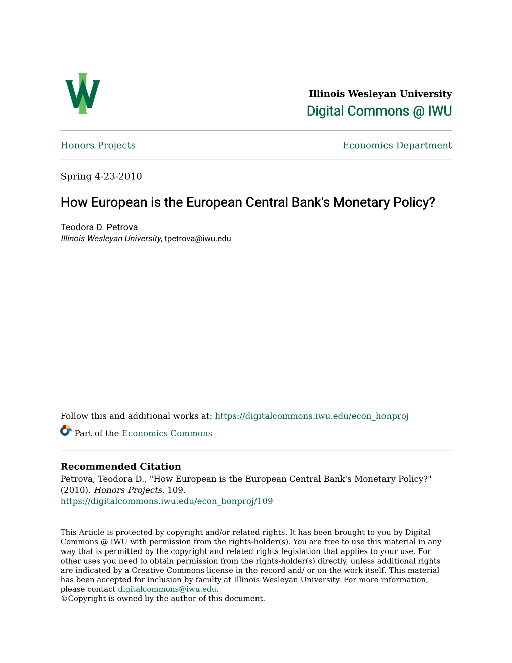 How European Is the European Central Bank's Monetary Policy?