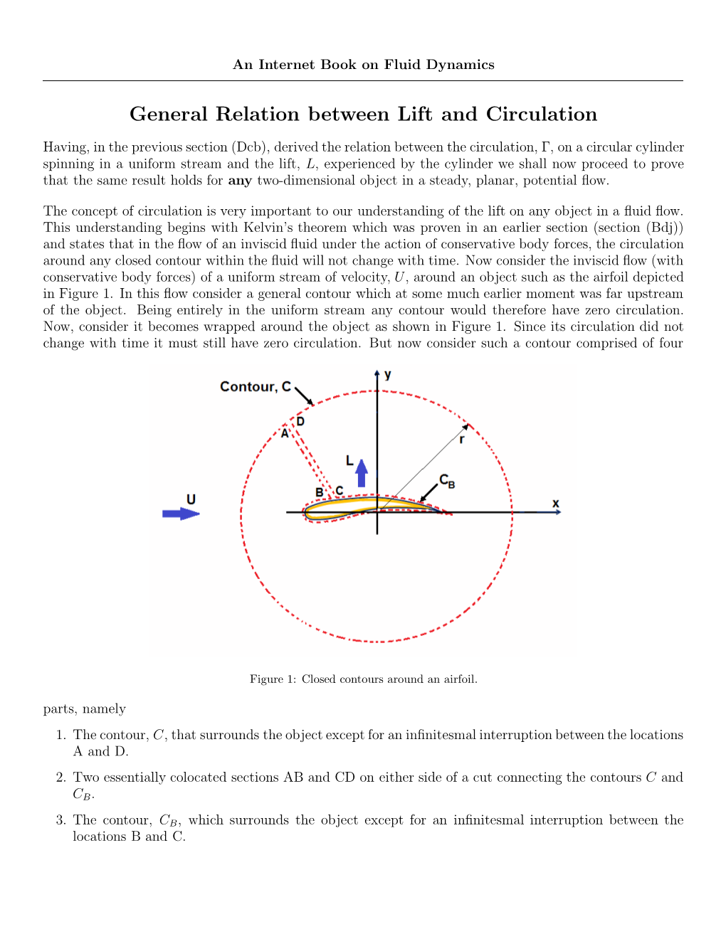 General Relation Between Lift and Circulation