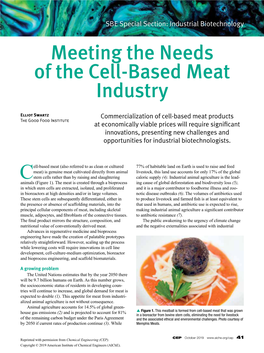 Meeting the Needs of the Cell-Based Meat Industry