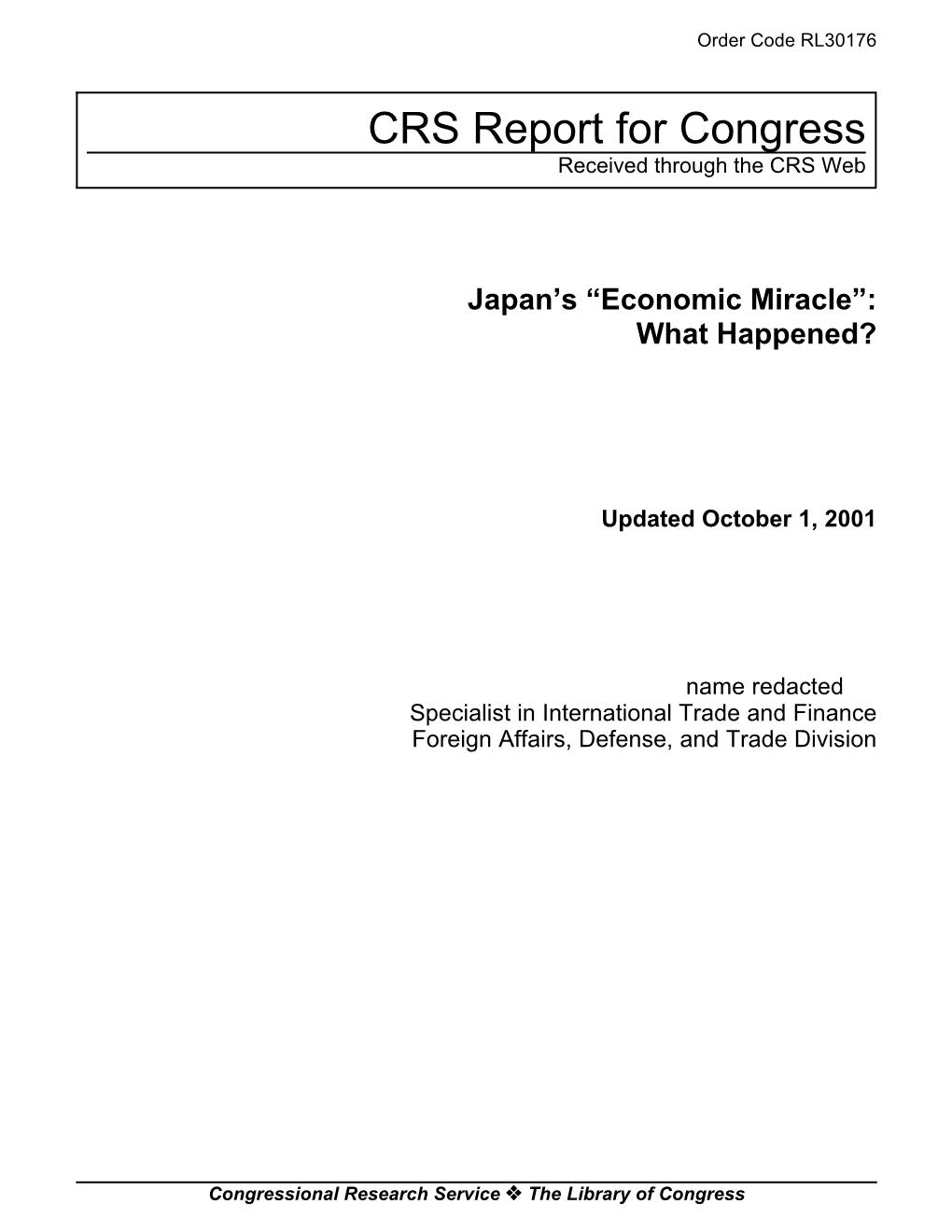 Economic Miracle”: What Happened?