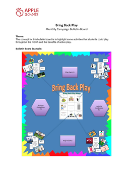 Bring Back Play Monthly Campaign Bulletin Board