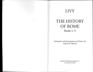 Livy the History of Rome