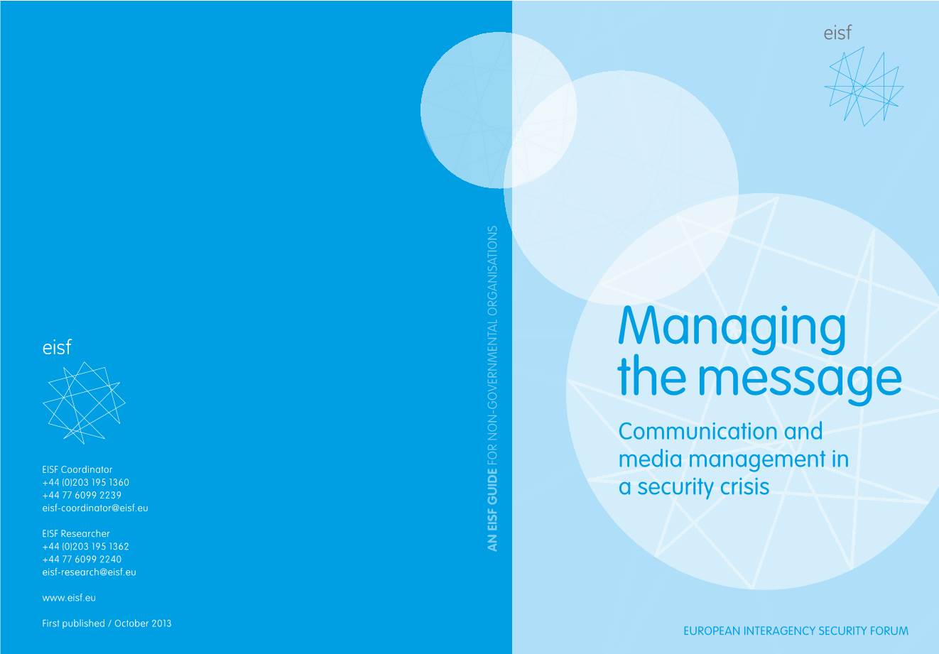 EISF Managing the Message Communication in a Security Crisis