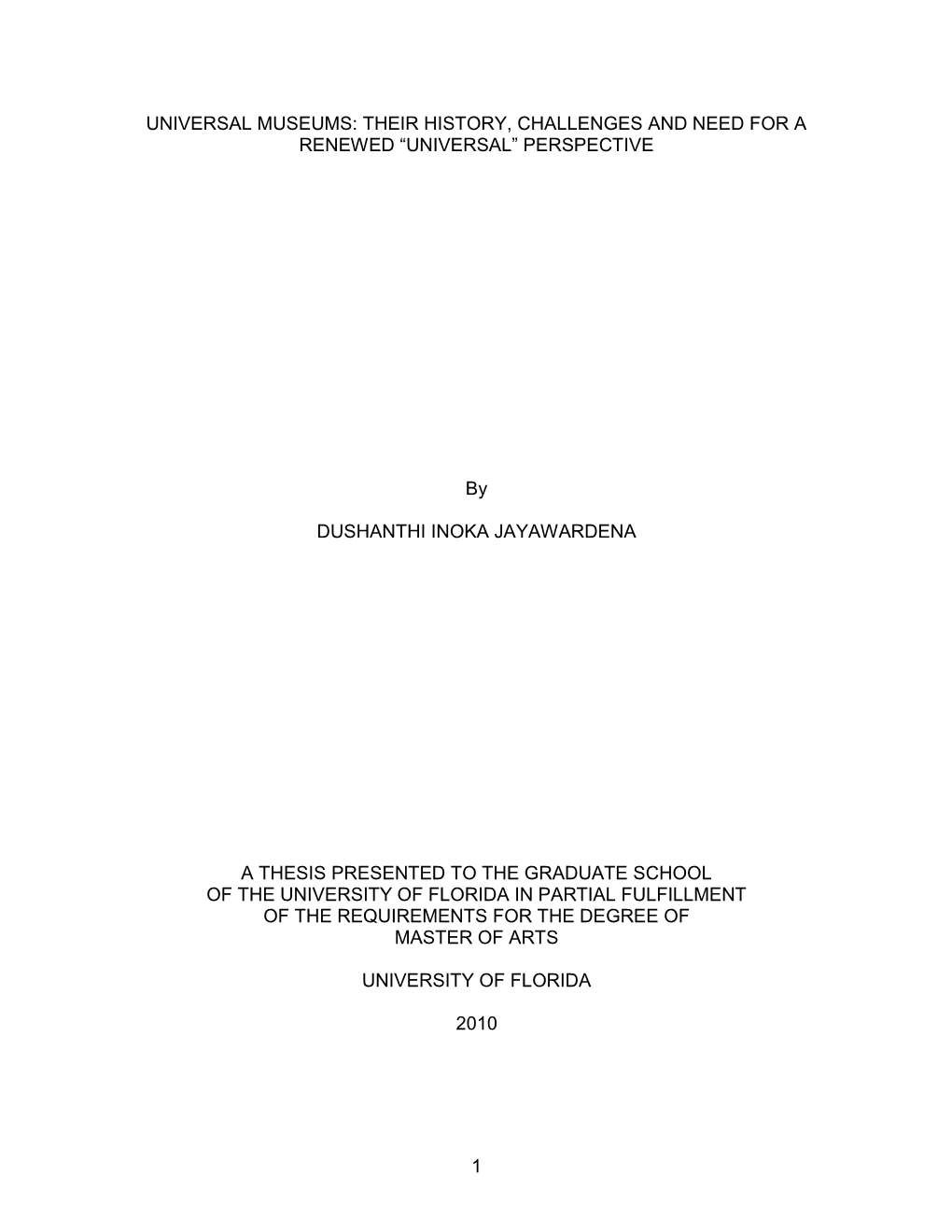 University of Florida Thesis Or Dissertation Formatting