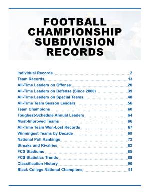 Football Championship Subdivision Records