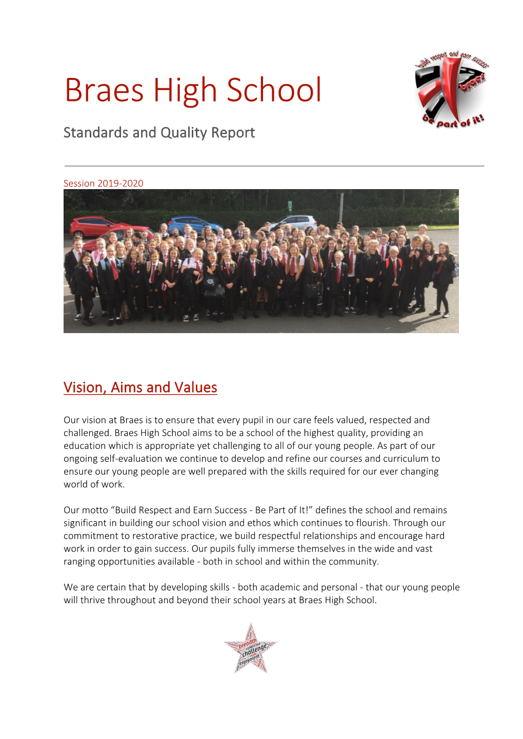 Braes High School Standards and Quality Report