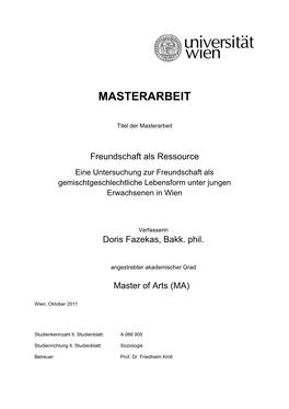 Masterarbeit