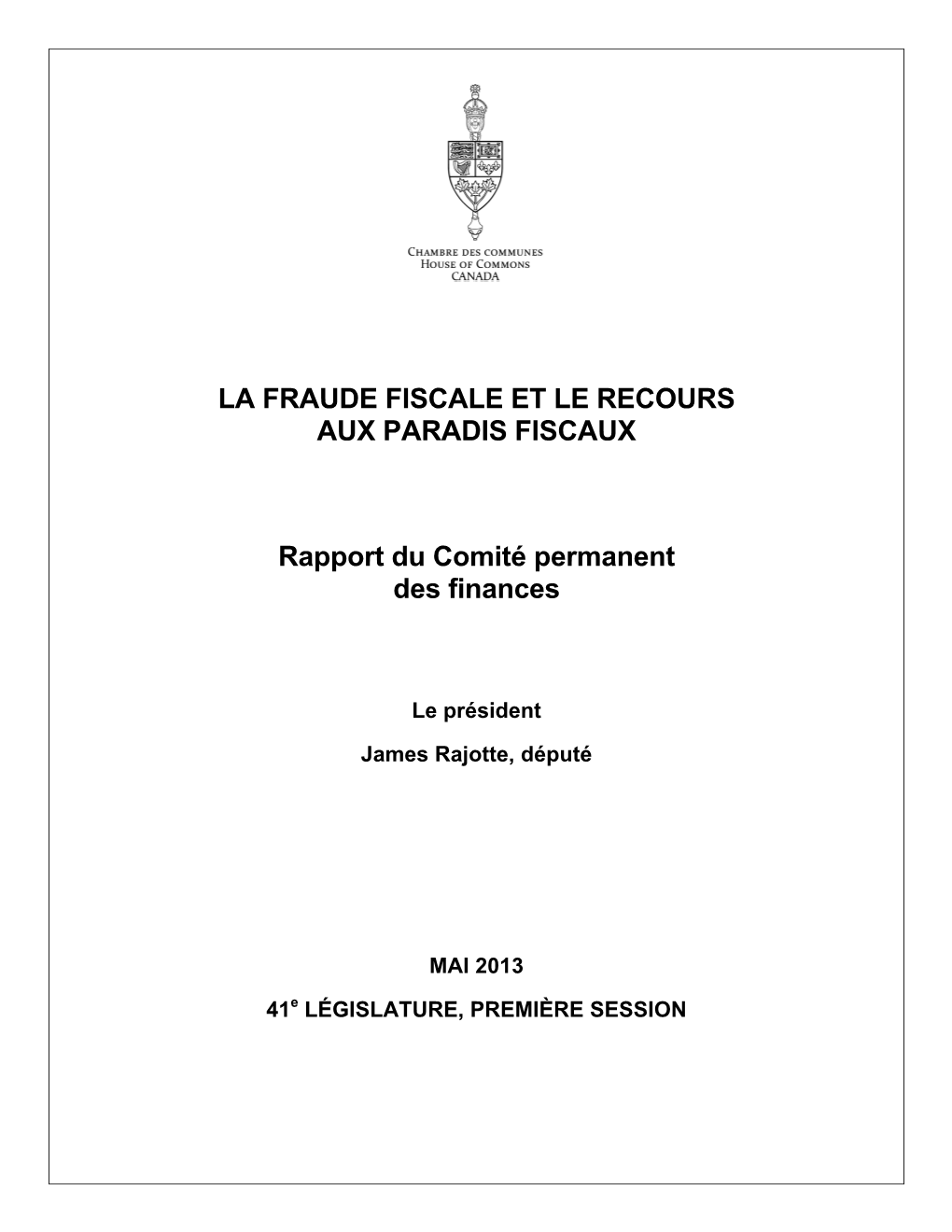 La Fraude Fiscale Et Le Recours Aux Paradis Fiscaux