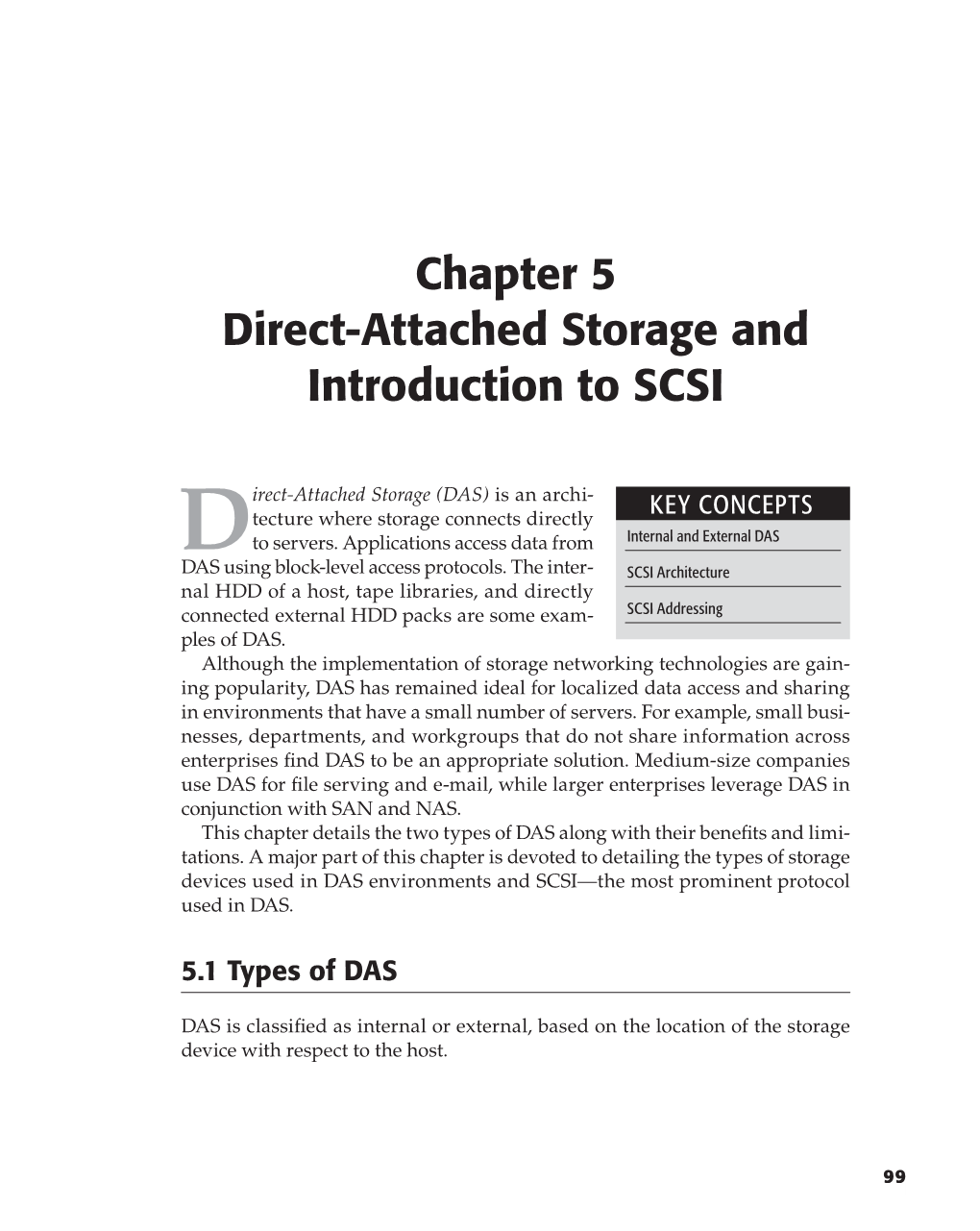 Chapter 5 Direct-Attached Storage and Introduction to SCSI