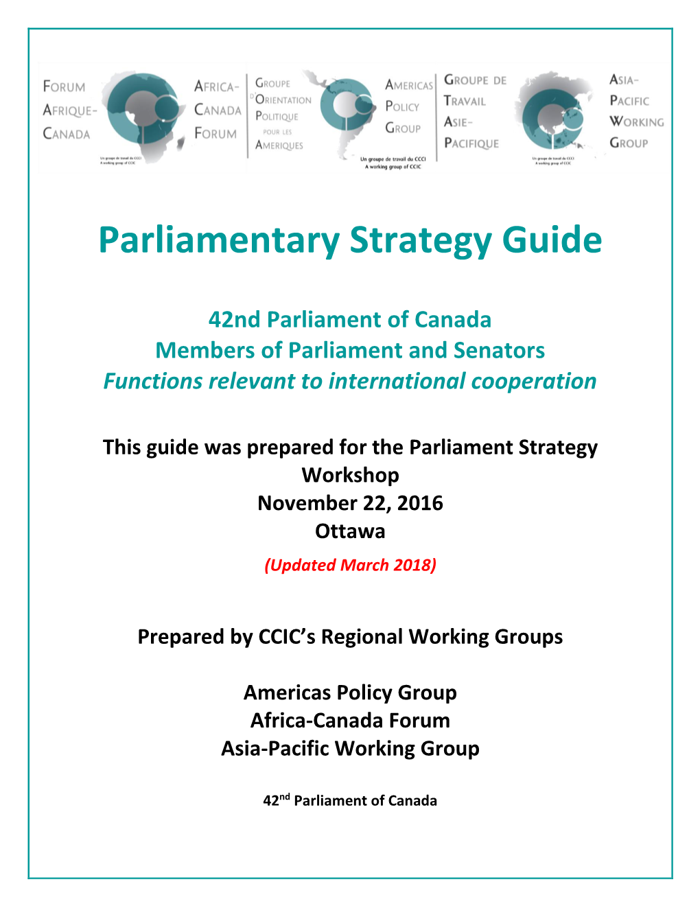 Parliamentary Strategy Guide