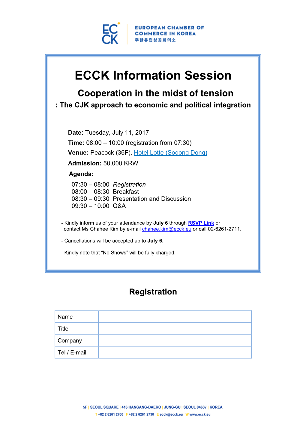 ECCK Information Session