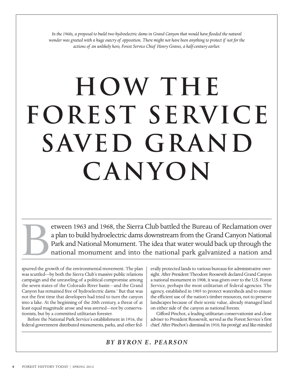 How the Forest Service Saved Grand Canyon