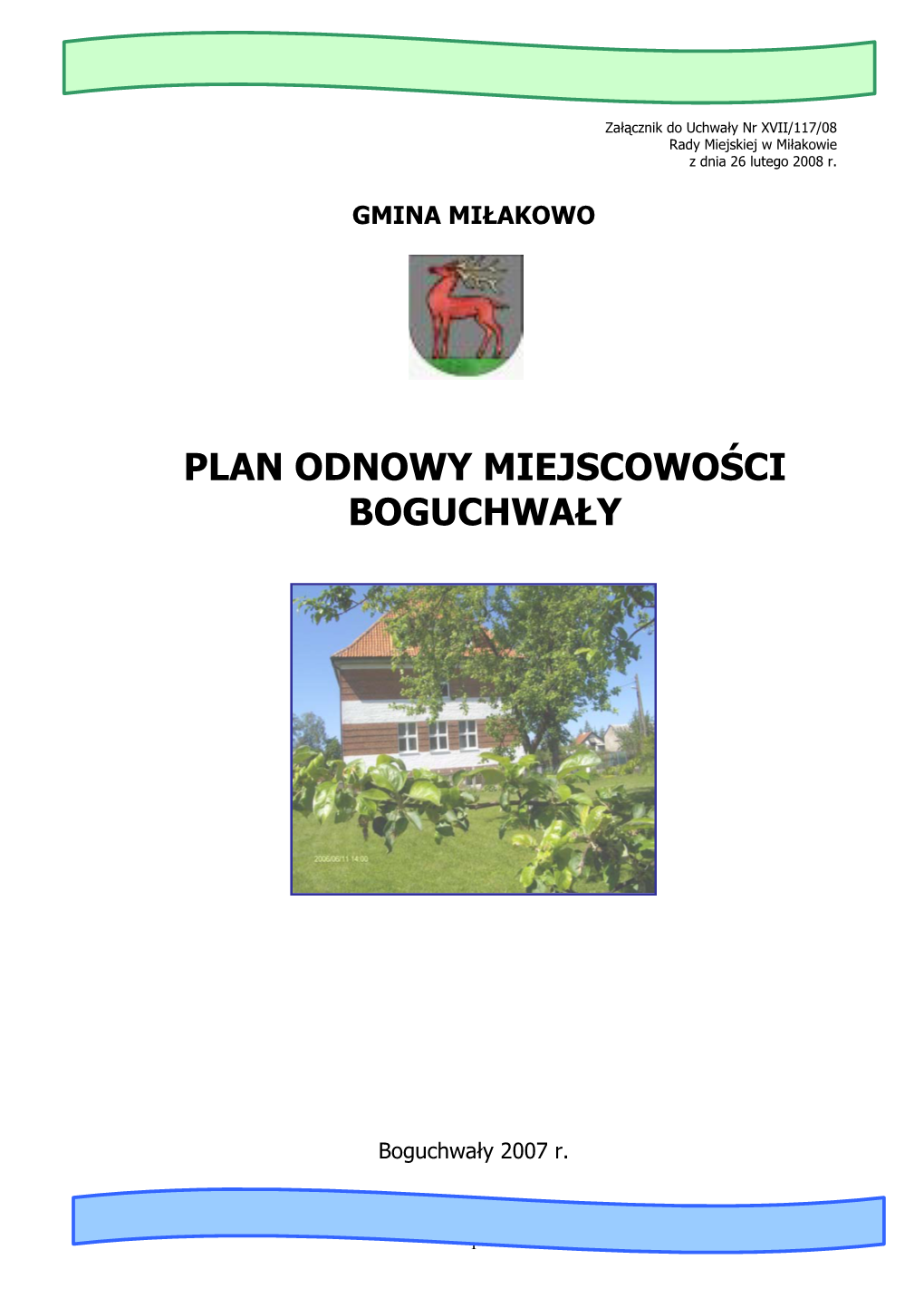 Plan Odnowy Miejscowości Boguchwały