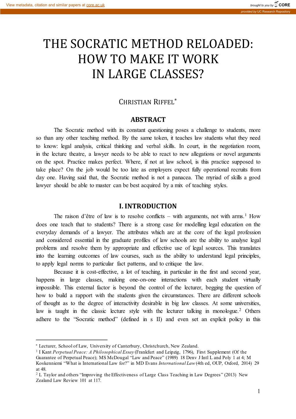 The Socratic Method Reloaded: How to Make It Work in Large Classes?