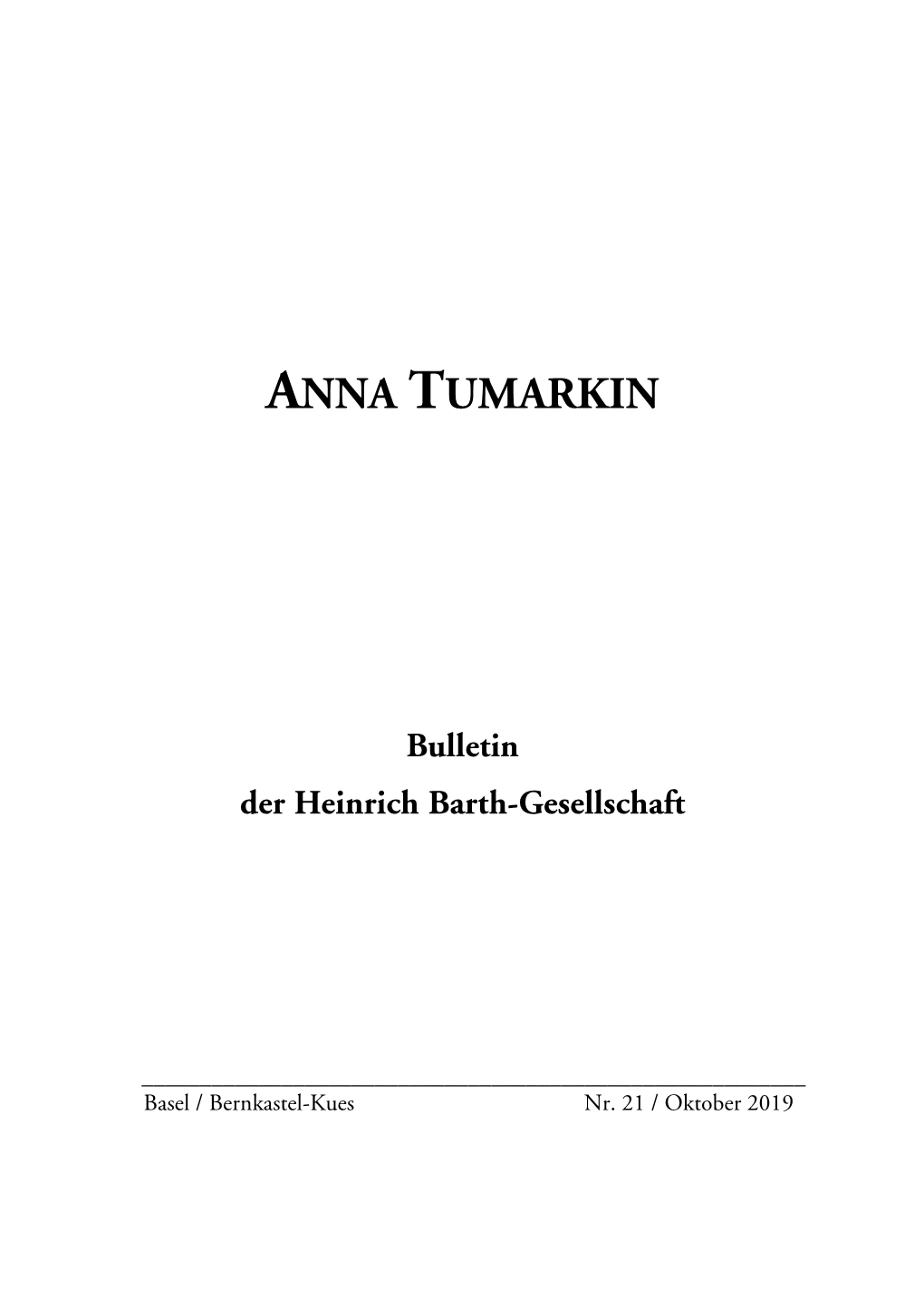 Anna Tumarkin