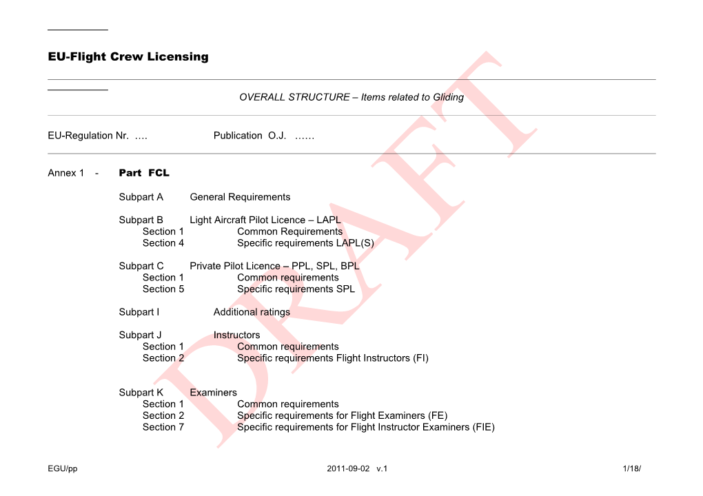 EU-Flight Crew Licensing