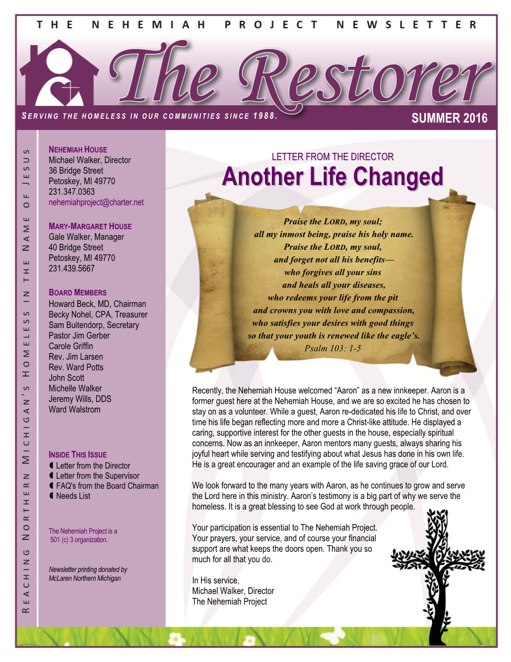 2016 Newsletter Summer