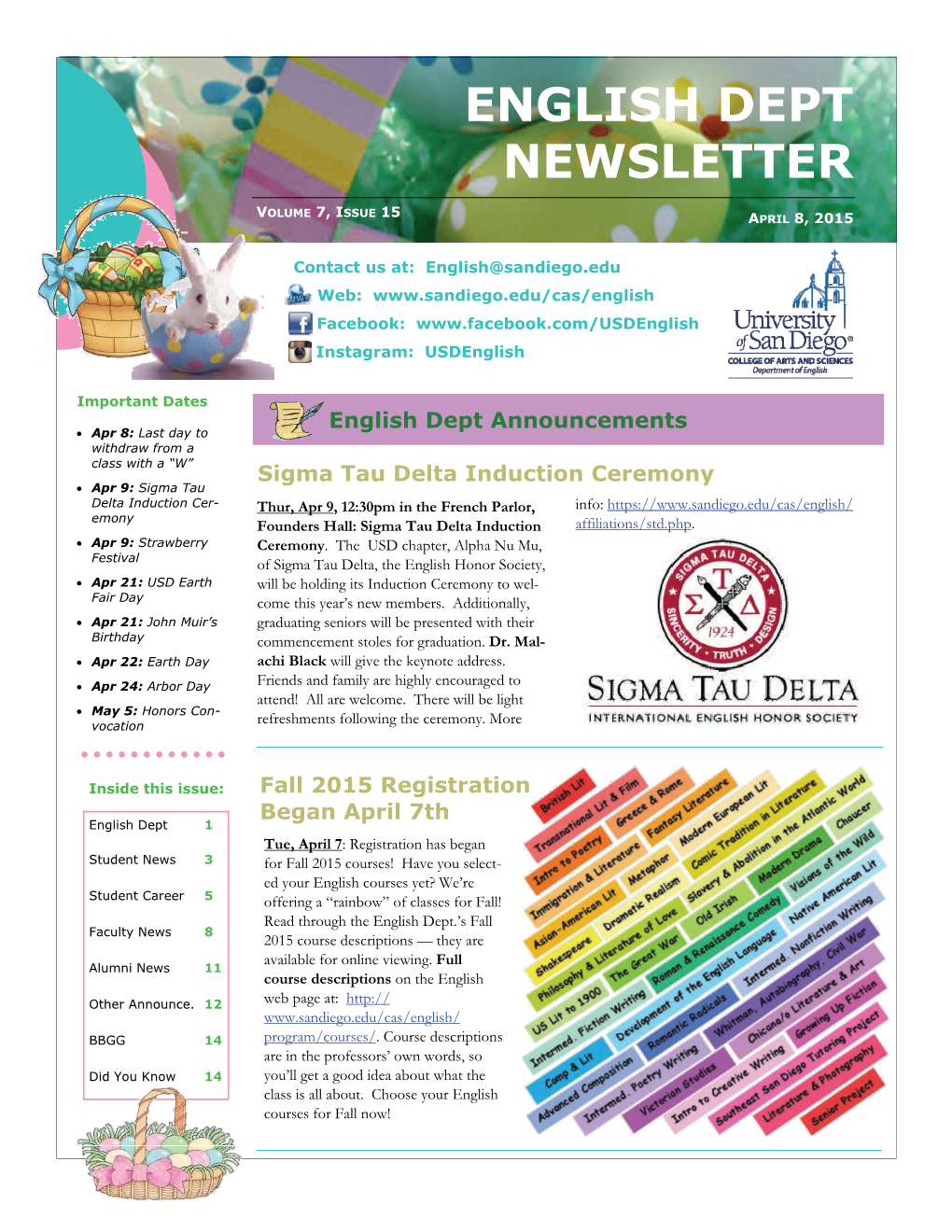 English Dept Newsletter