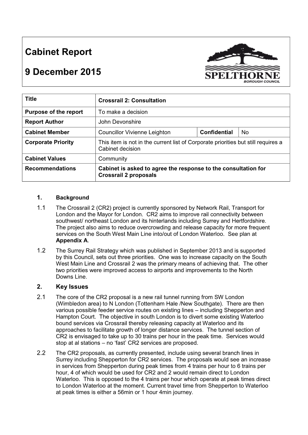 Crossrail 2: Consultation