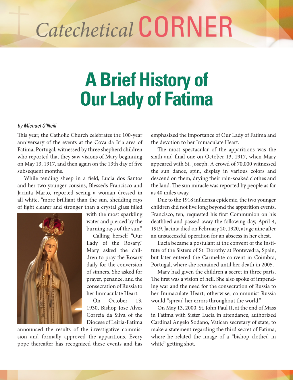 A Brief History of Our Lady of Fatima