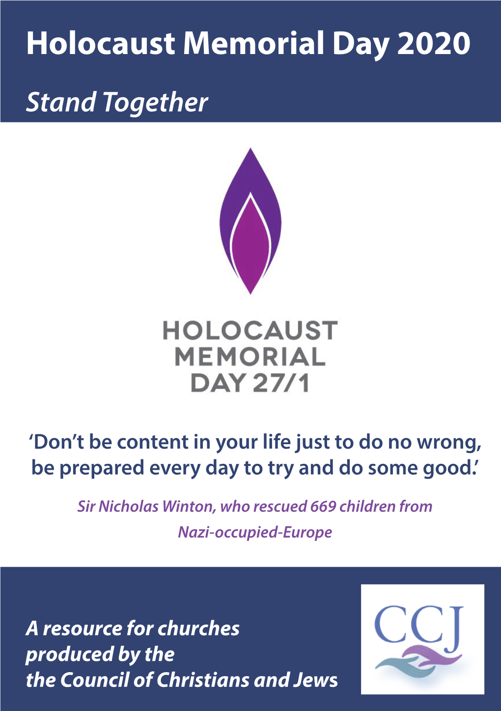 Holocaust Memorial Day 2020 Stand Together