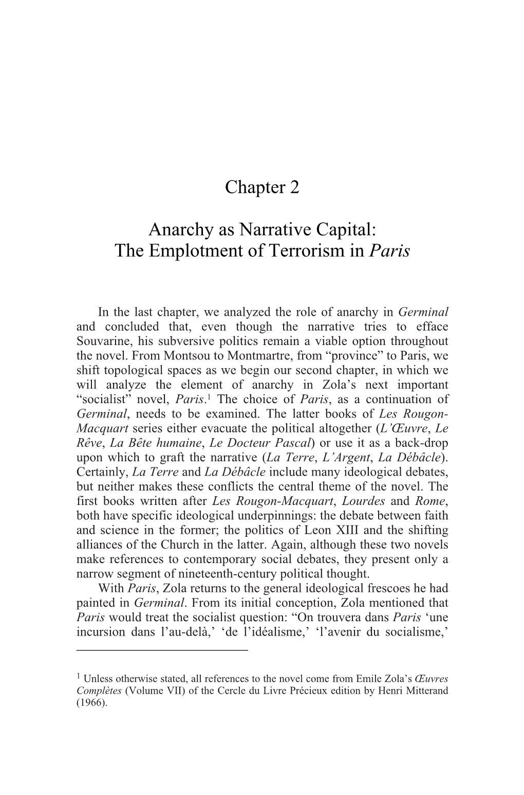 Chapter 2 Anarchy As Narrative Capital: the Emplotment Of