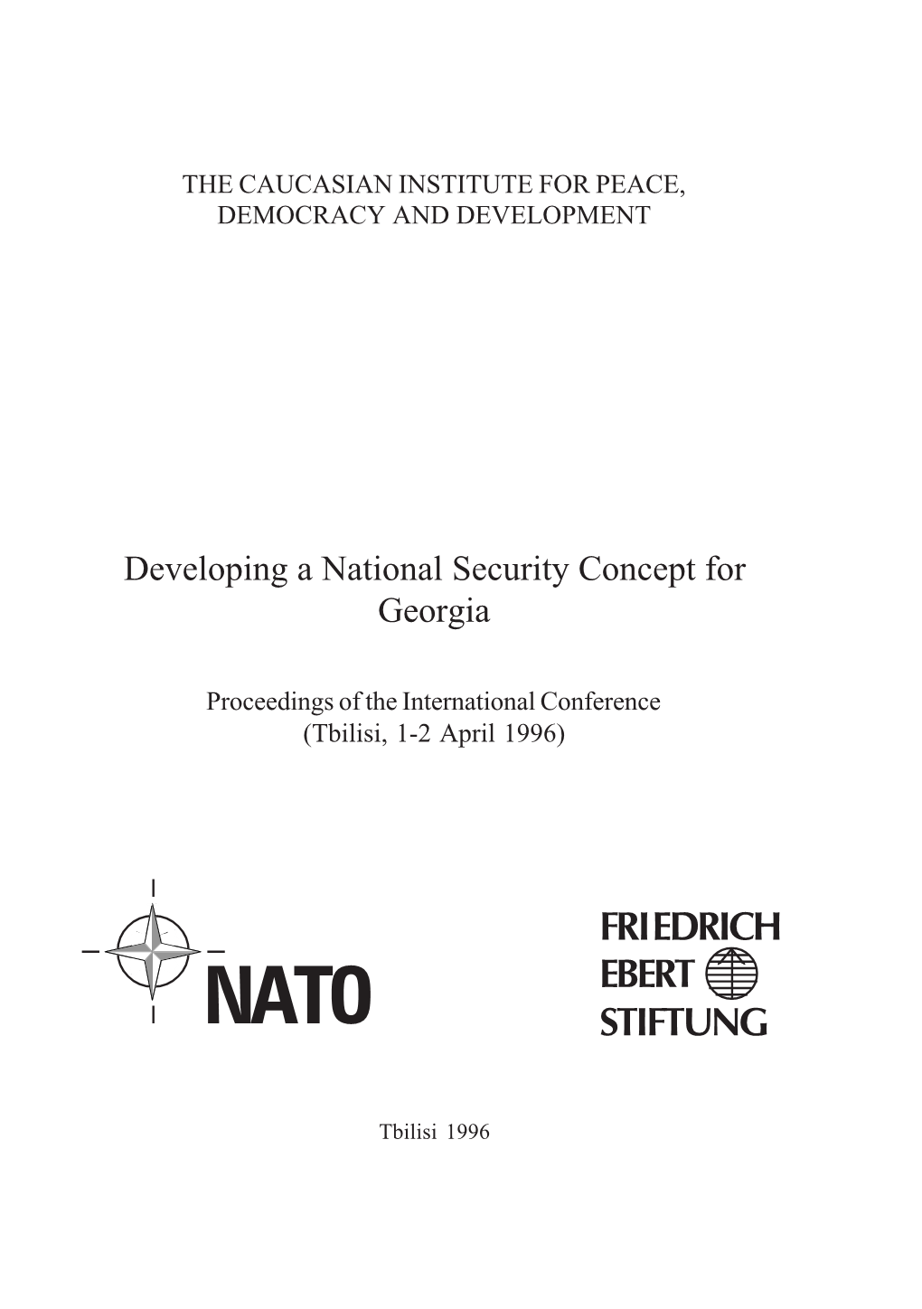 Developing a National Security Concept for Georgia