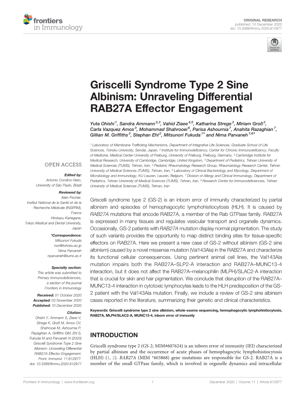 Griscelli Syndrome Type 2 Sine Albinism: Unraveling Differential RAB27A Effector Engagement