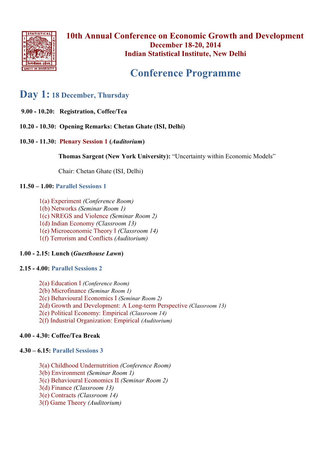 Conference Programme