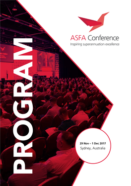 PROGRAM 2017ASFA ASFA 2016 Conference Conference Partners Partners