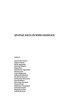 Spatial Data in Wide Geospace