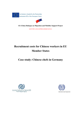 Recruitment Costs for Chinese Workers in EU Member States Case